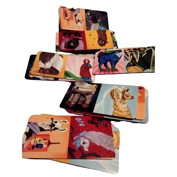 Llamanoes Dominoes Llamas! Llama Card game incomplete Crafting Pieces - Picture 2 of 8